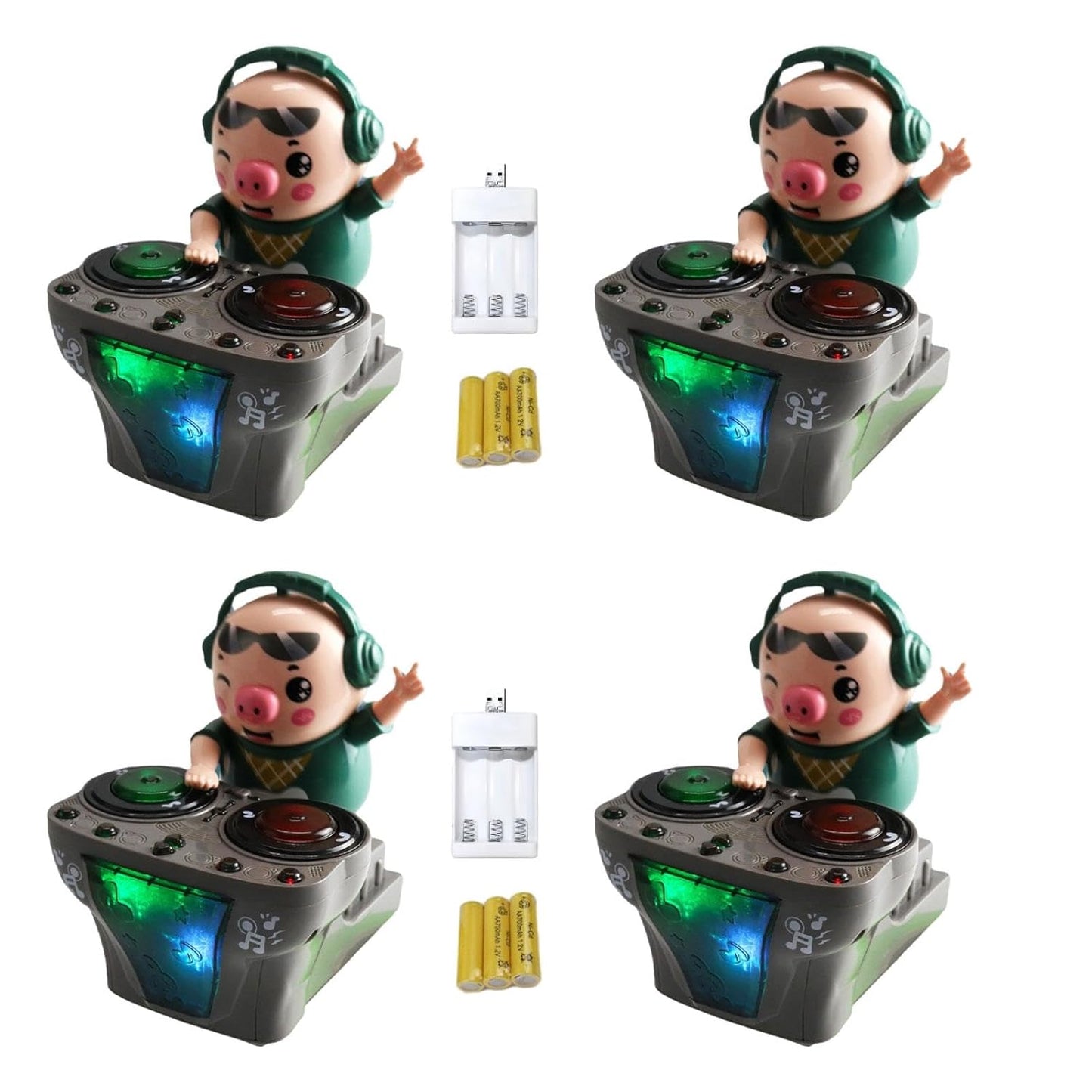DJ Light Music Dancing Piggy